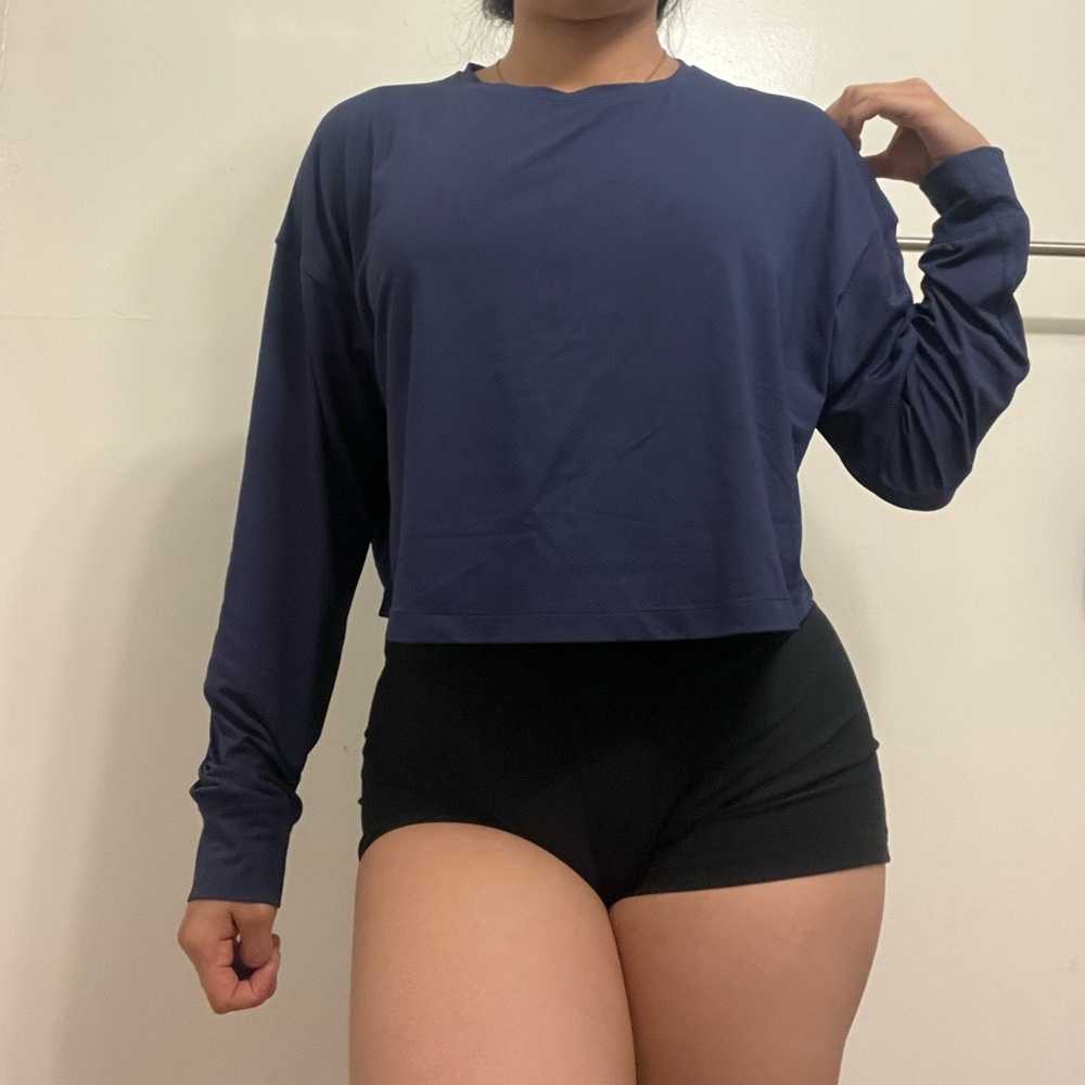 lululemon athletica Navy Blue Long Sleeve Top